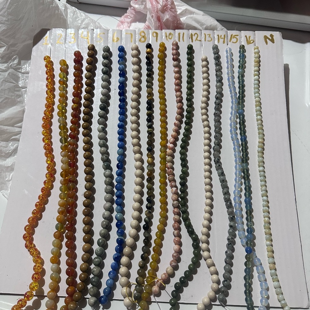Multicolor Stone Bead Set
